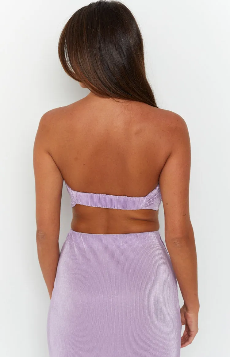 Elena Purple Crop Top