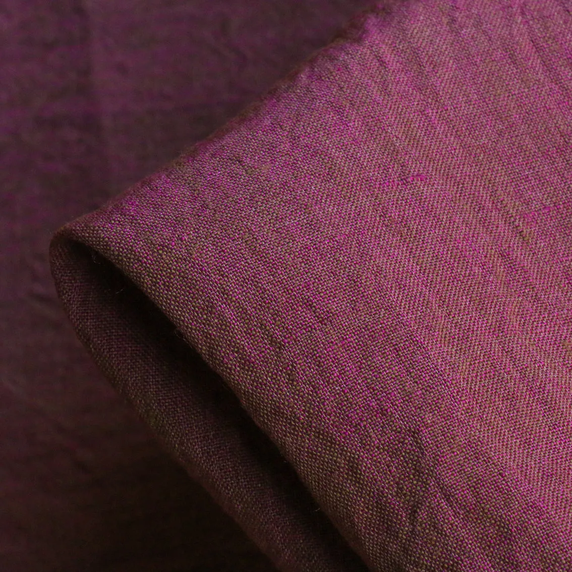 Ellie Raspberry Yarn Dyed Linen