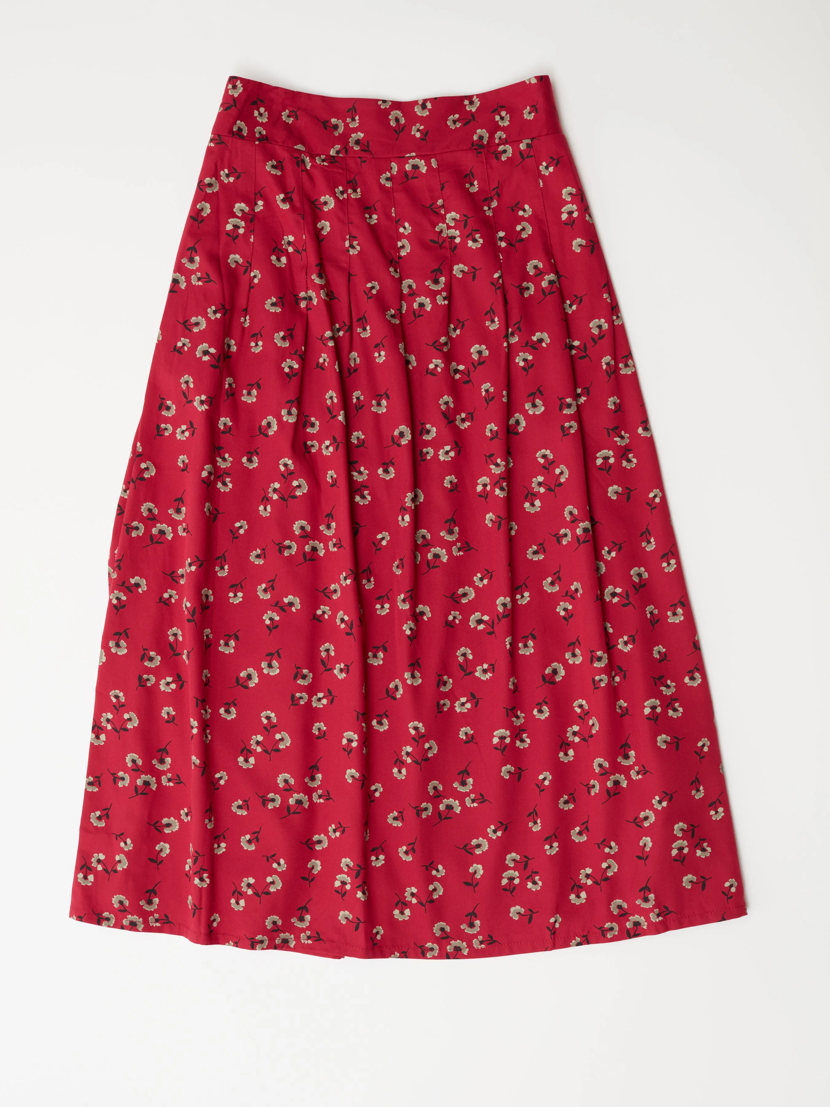 Eloise Floral Pleated Midi Skirt