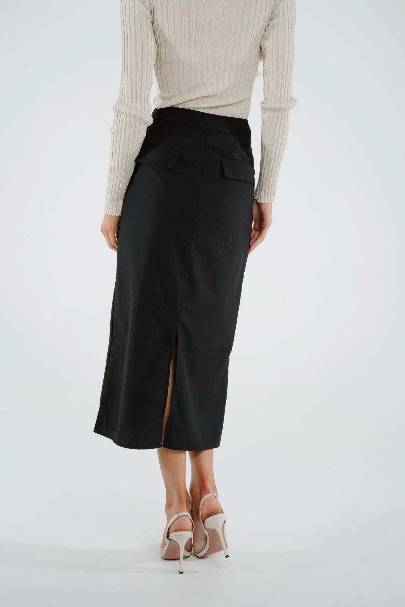 Elsa Midi Skirt In Black