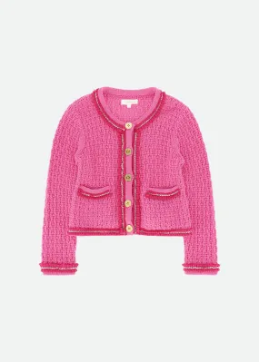 Eugenie Knitted Jacket Pop Pink