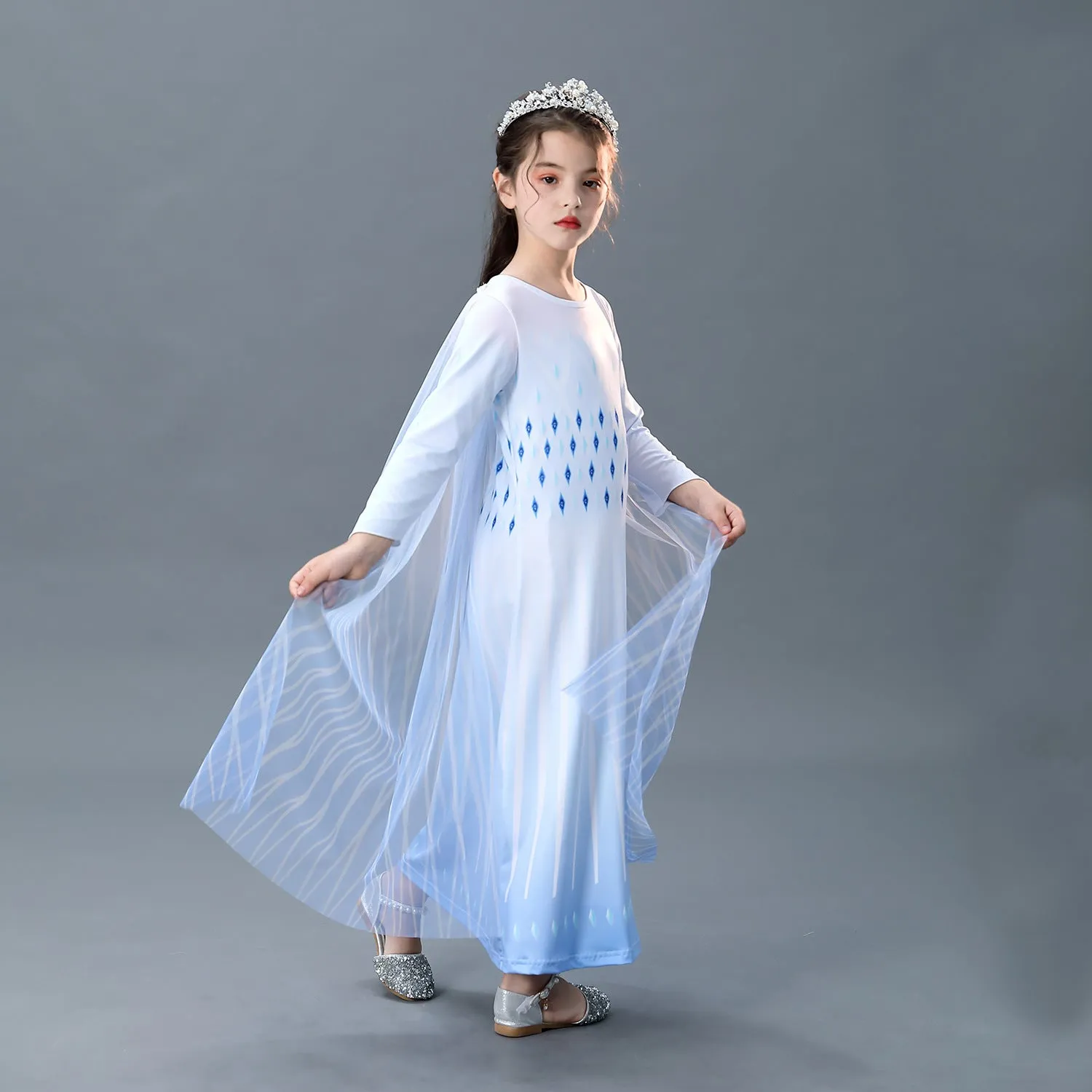 Fancydresswale Frozen 2 Elsa Girl Princess Gown Cosplay costume