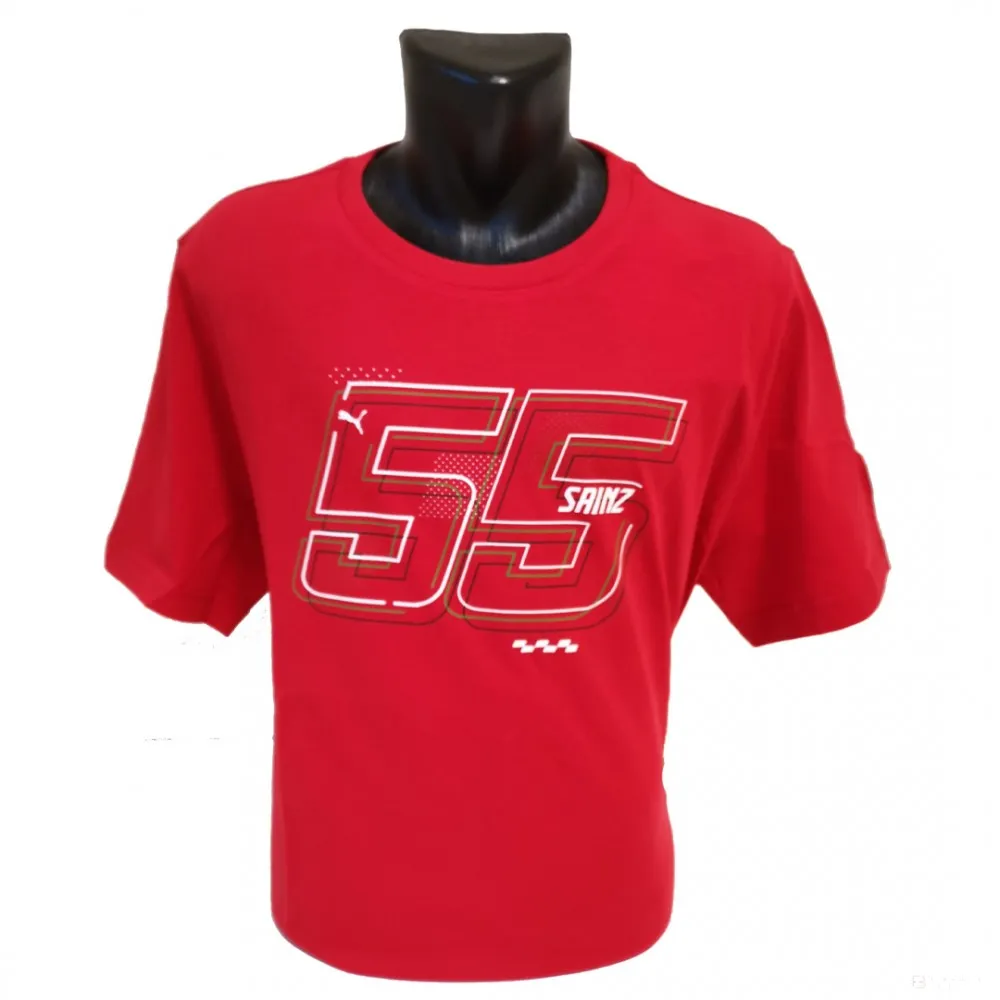 Ferrari T-shirt, Carlos Sainz Driver, Red, 2022