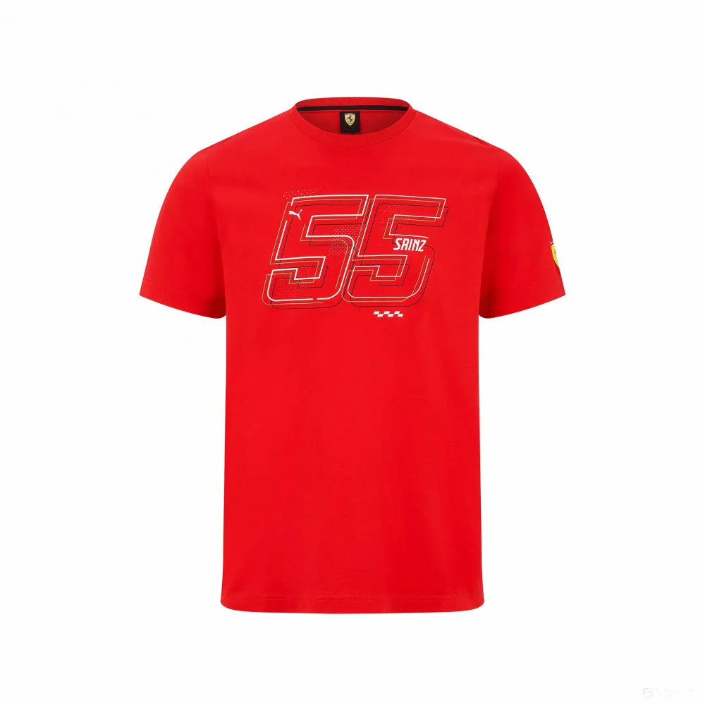 Ferrari T-shirt, Carlos Sainz Driver, Red, 2022