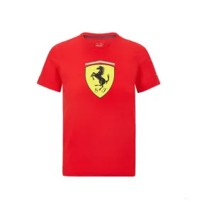 Ferrari T-shirt, Large Shield, Red, 2021