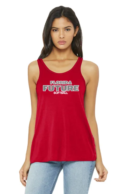 FLORIDA FUTURE LADIES COTTON RACERBACK FLOWY TANK