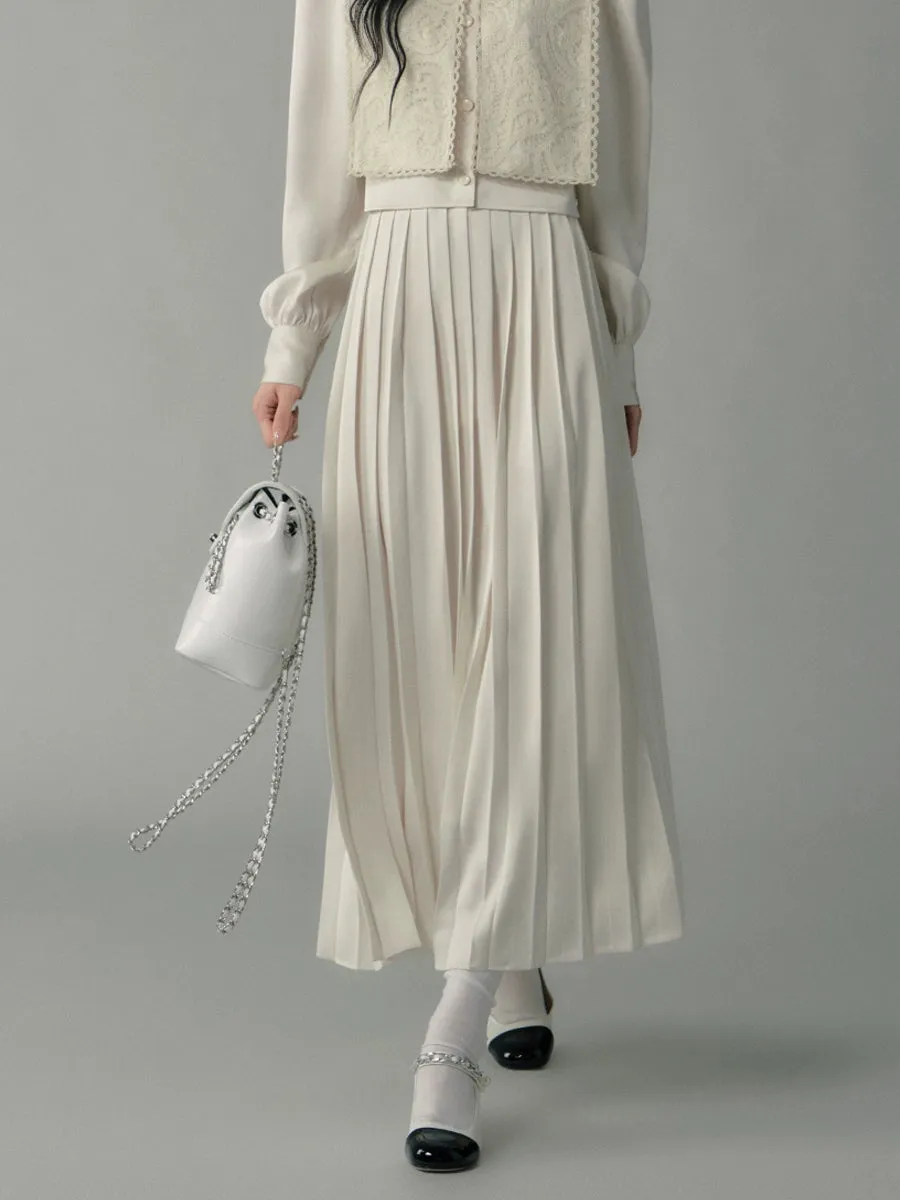 French retro pleated skirt