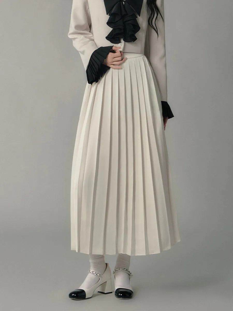 French retro pleated skirt