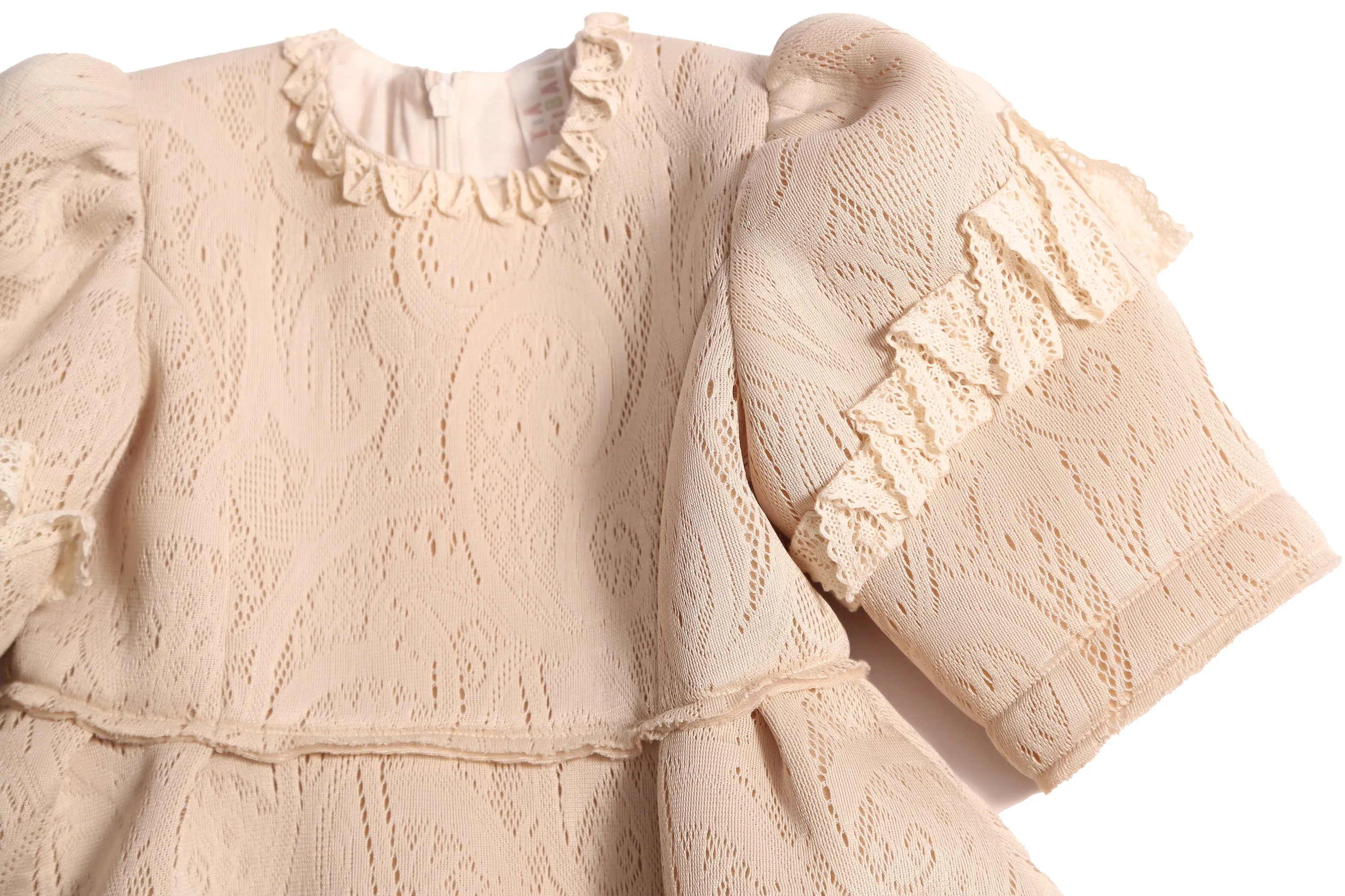 GAEL RUFFLED LACE FROCK