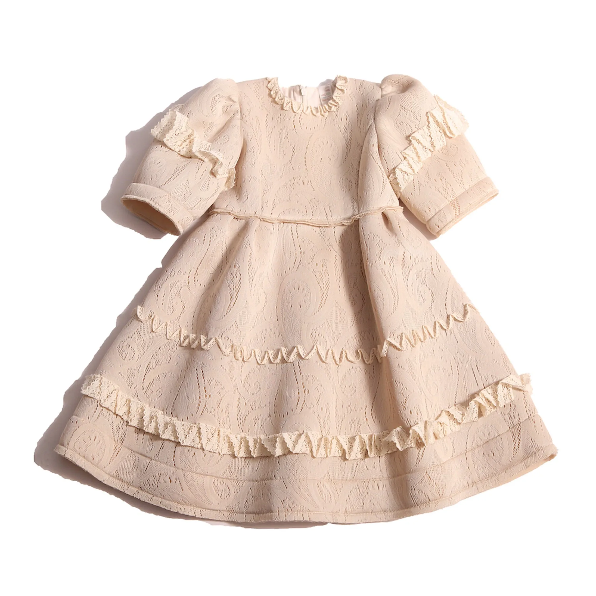 GAEL RUFFLED LACE FROCK