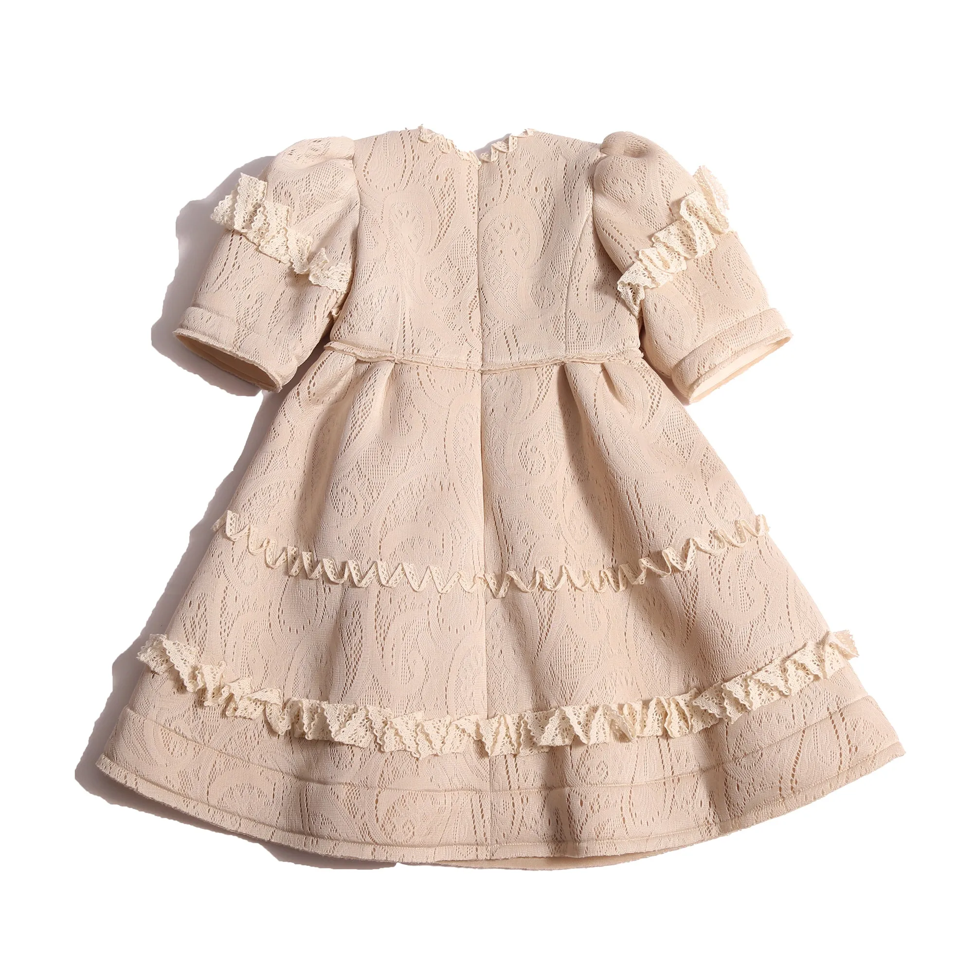 GAEL RUFFLED LACE FROCK