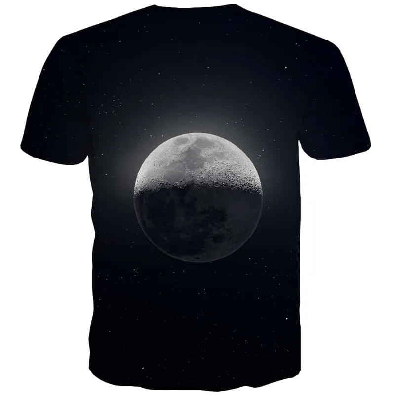 Galaxy T-shirt Men Space Tshirt Anime Universe Shirt Print Black T-shirts Graphic