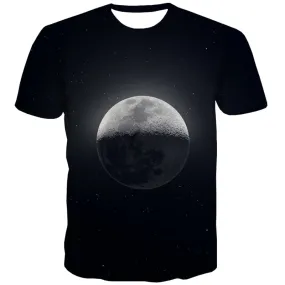 Galaxy T-shirt Men Space Tshirt Anime Universe Shirt Print Black T-shirts Graphic