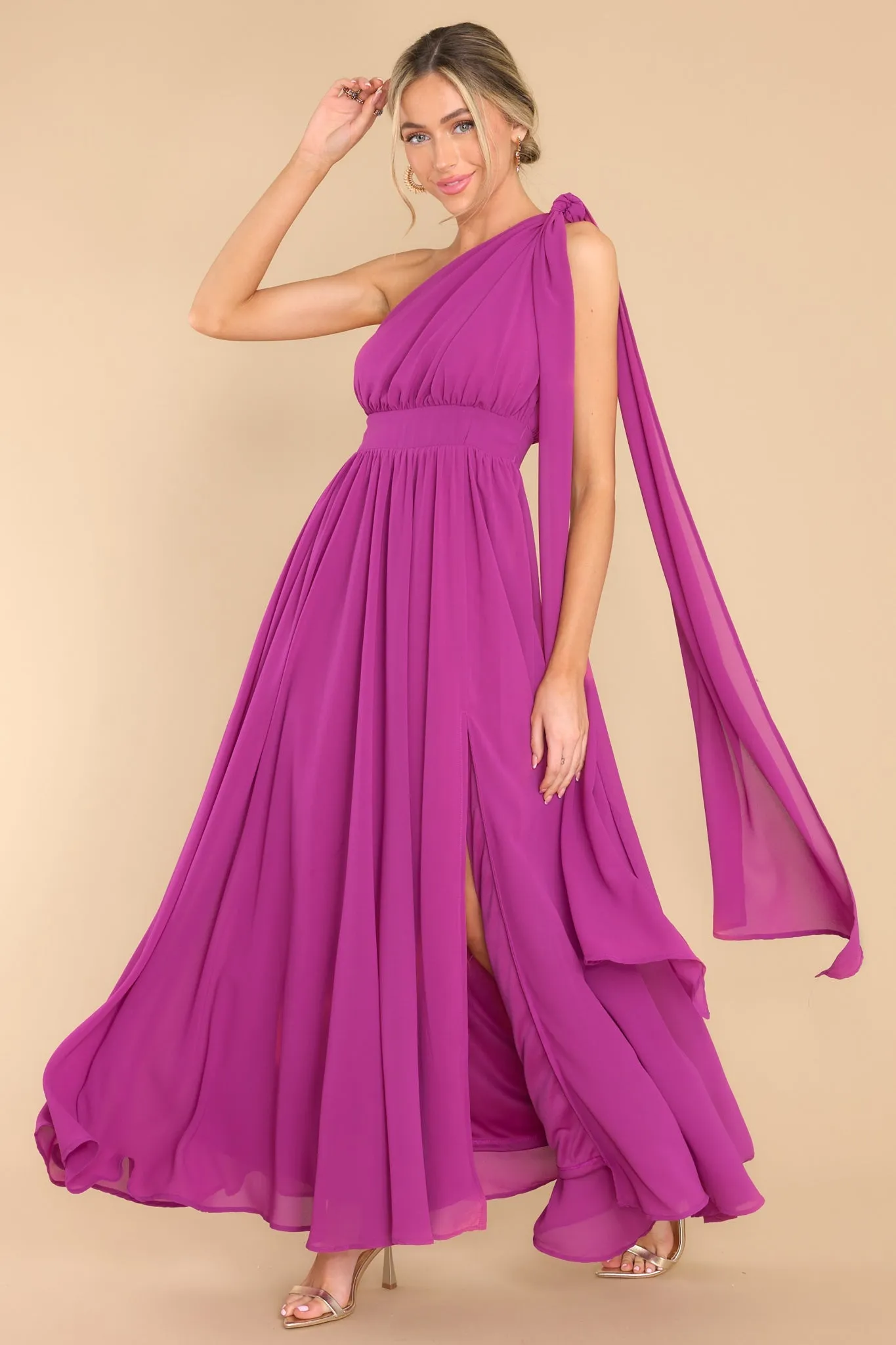 Goddess Behavior Berry Maxi Dress