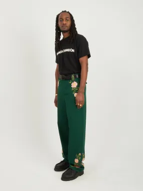 Green/Multi Prarie Rose Trouser