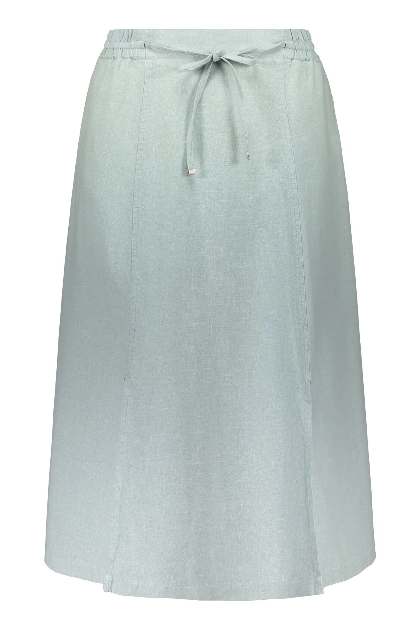 Greta Linen Skirt Aqua