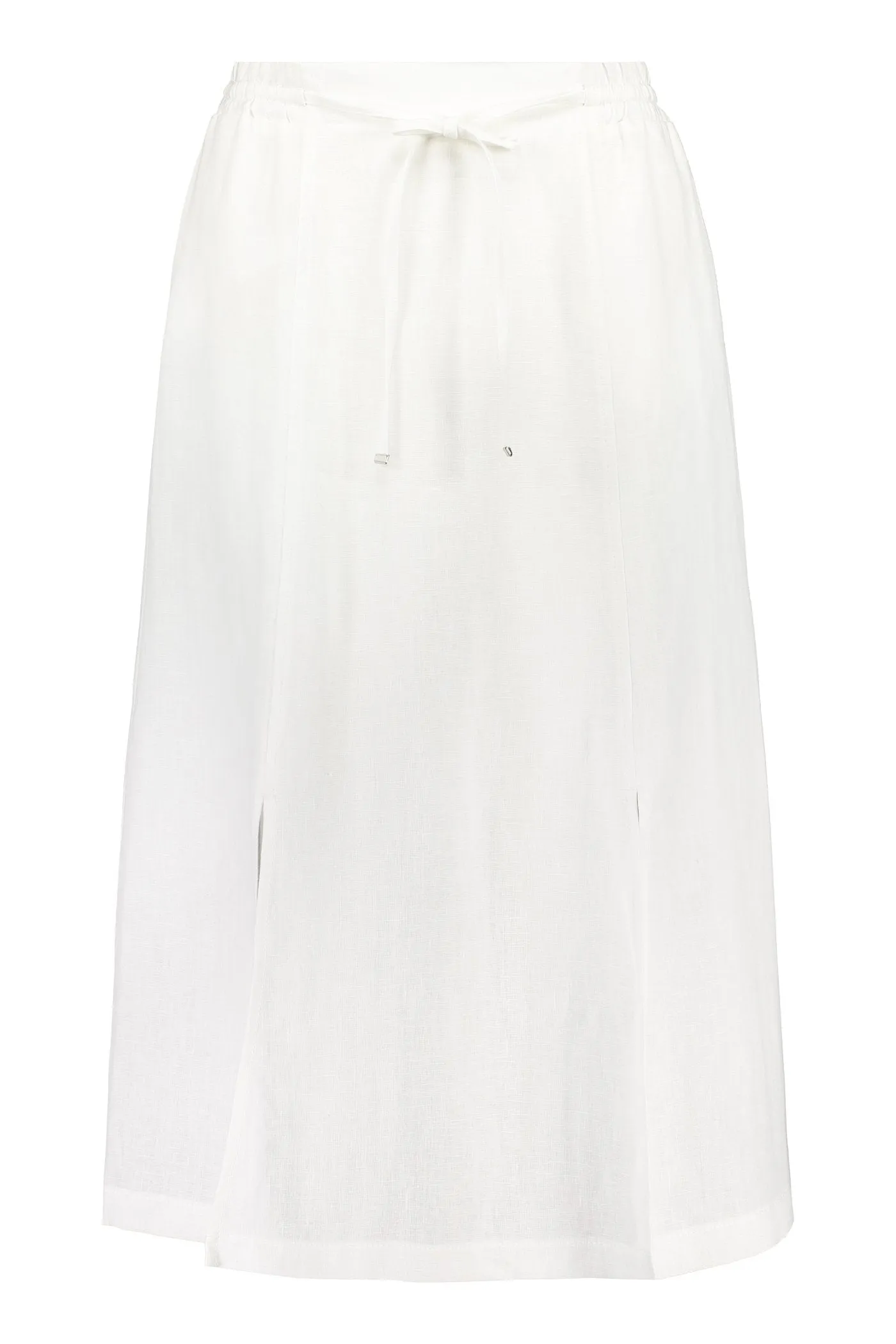 Greta Linen Skirt White