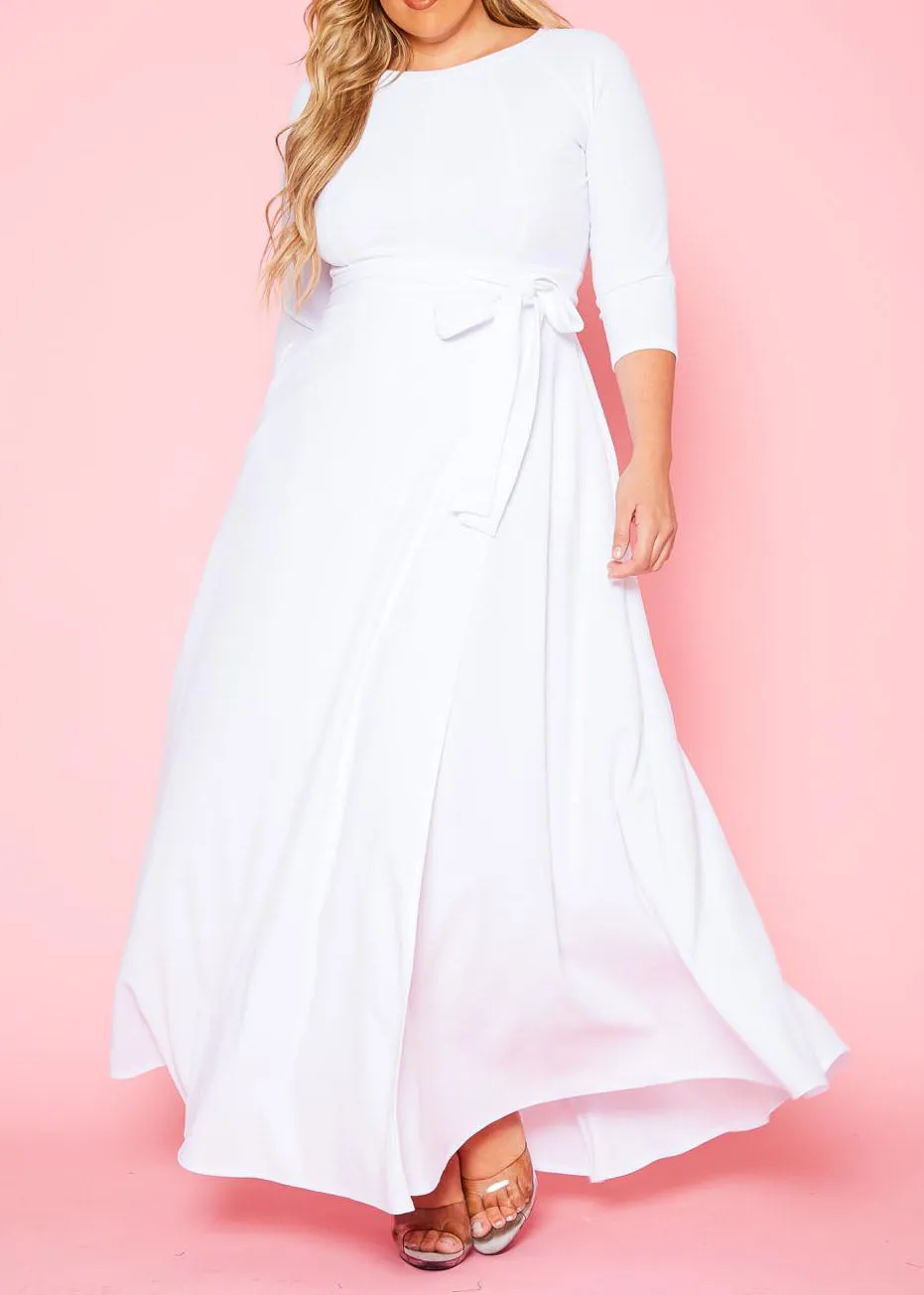 Hi Curvy Plus Size Women Effortless Fit & Flare Maxi Dress