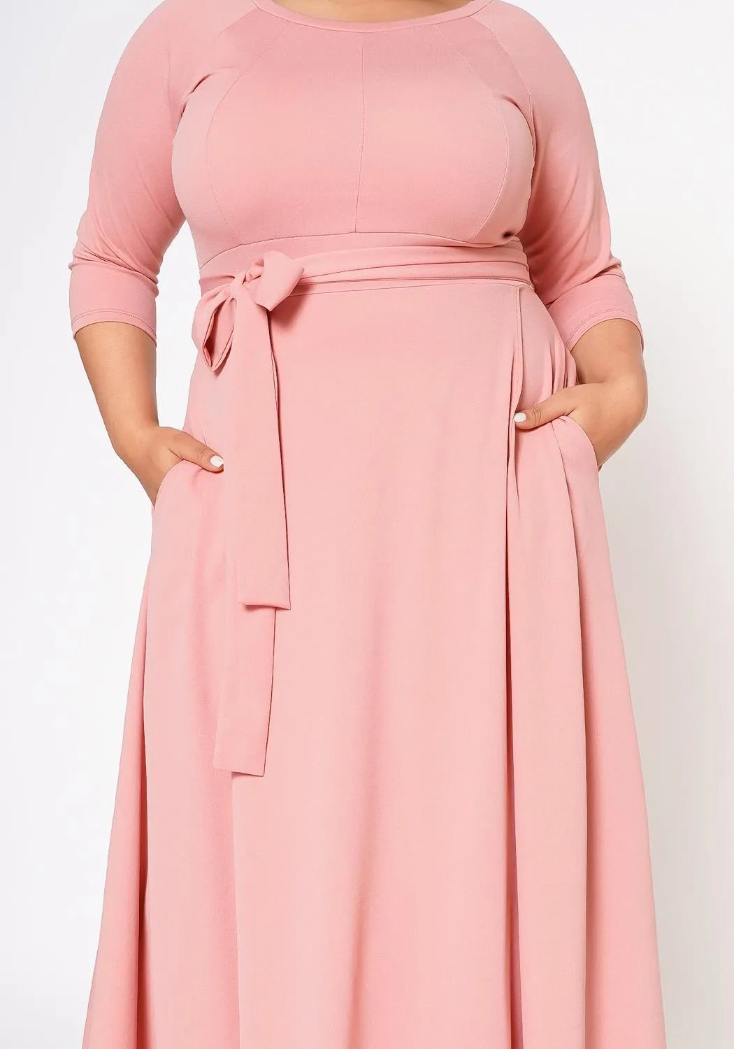 Hi Curvy Plus Size Women Effortless Fit & Flare Maxi Dress