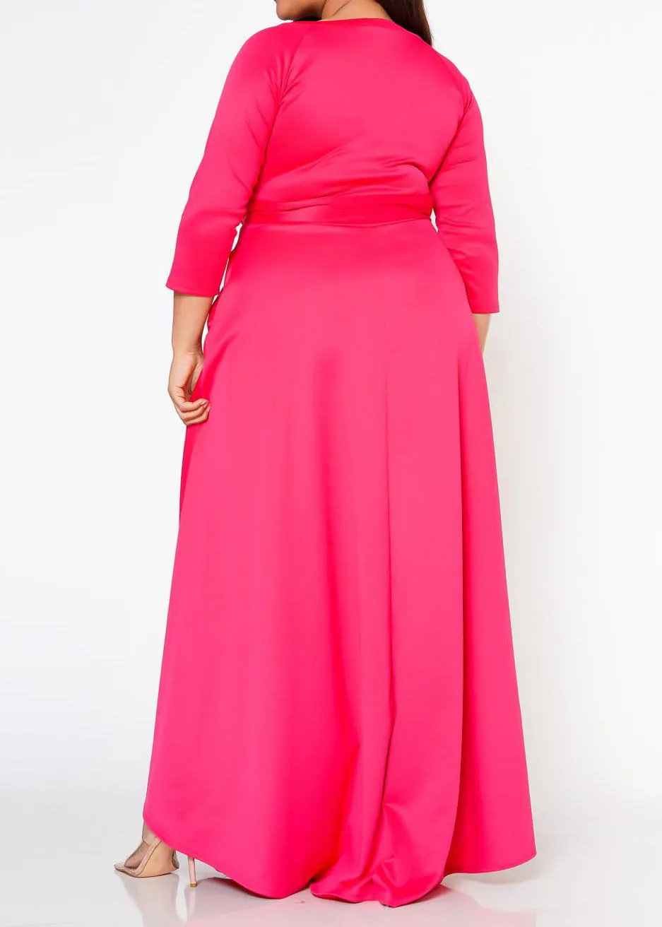 Hi Curvy Plus Size Women Effortless Fit & Flare Maxi Dress