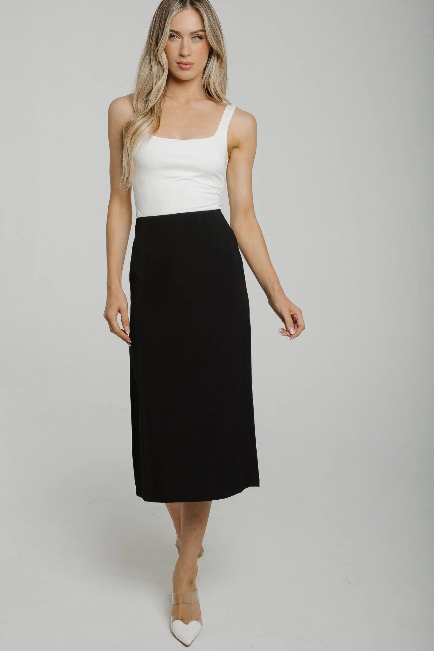 Holly Slip Skirt In Black