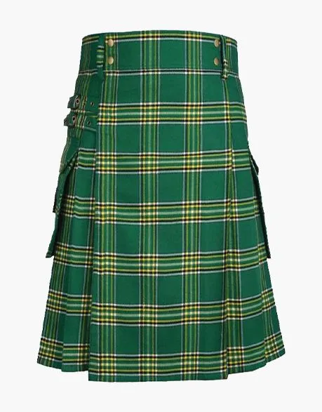 Irish Green Tartan Utility Kilt