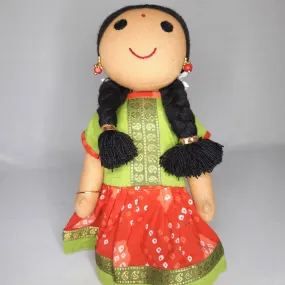 Kanmani Doll in Skirt & Blouse 10 in (Assorted Colours)