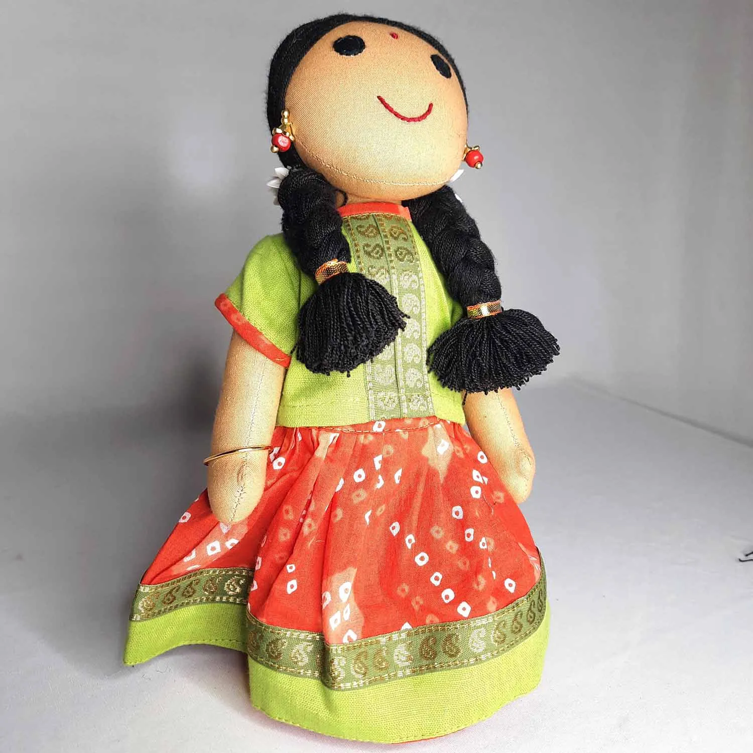 Kanmani Doll in Skirt & Blouse 10 in (Assorted Colours)