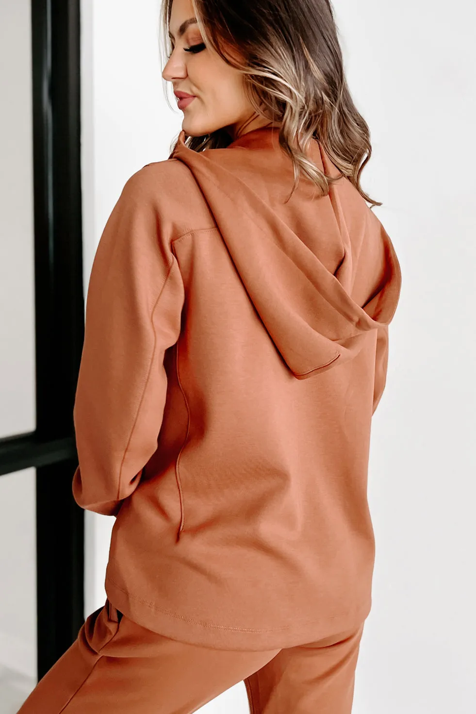 Keep Moving Hooded Active Jacket (Camel)