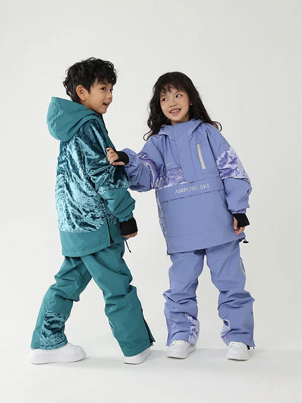 Kid's Air Pose Floral Cargo Snow Jacket & Pants