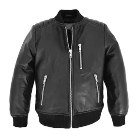 Leather Bomber Jacket Kids