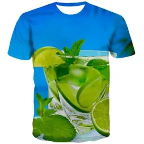 Lemon T shirts Men Water T shirts Funny Harajuku T-shirts 3d Street Shirt Print Leisure Tshirts Novelty Short Sleeve Full Print