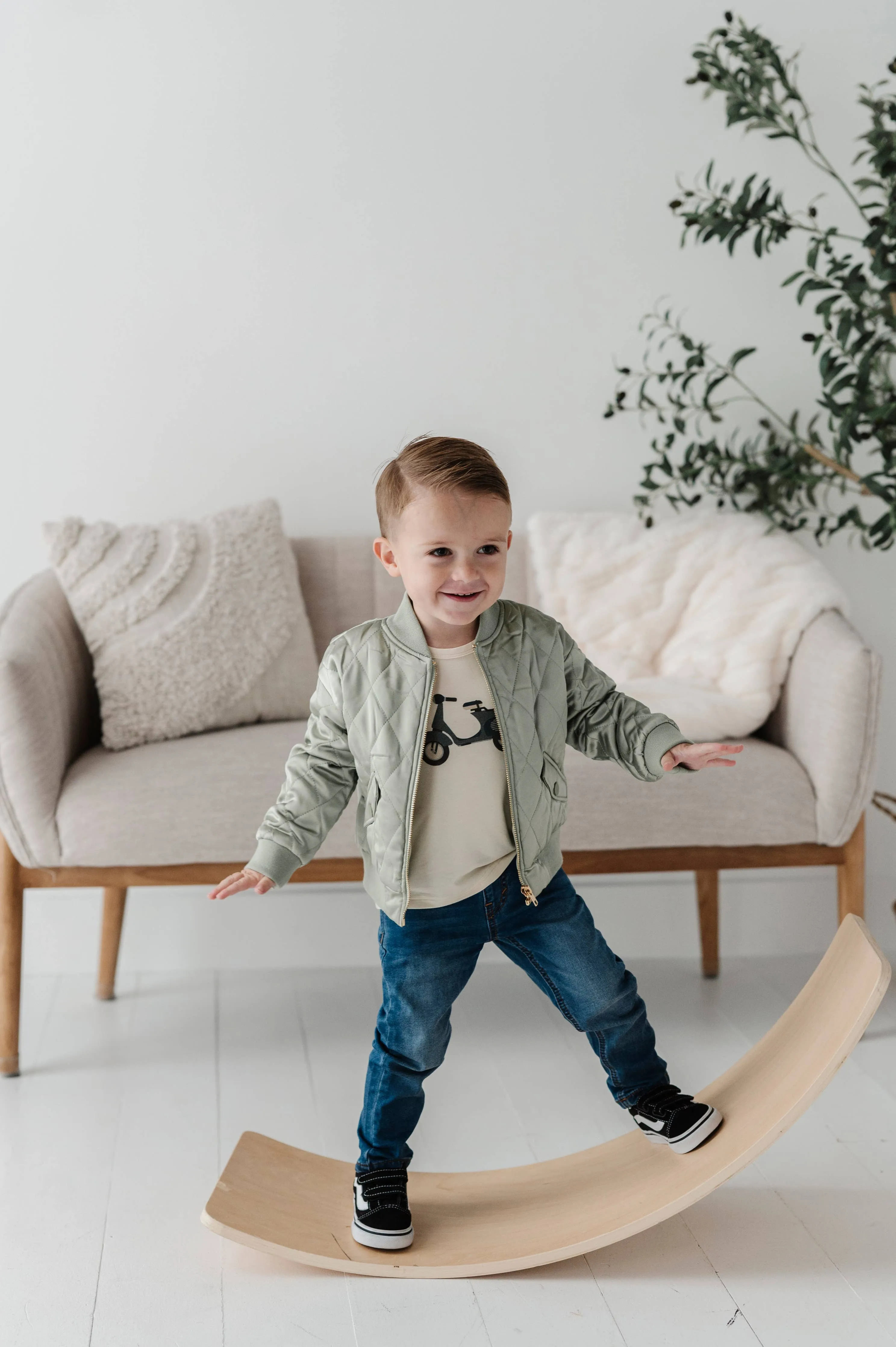 Light Sage Kid's Bomber Jacket