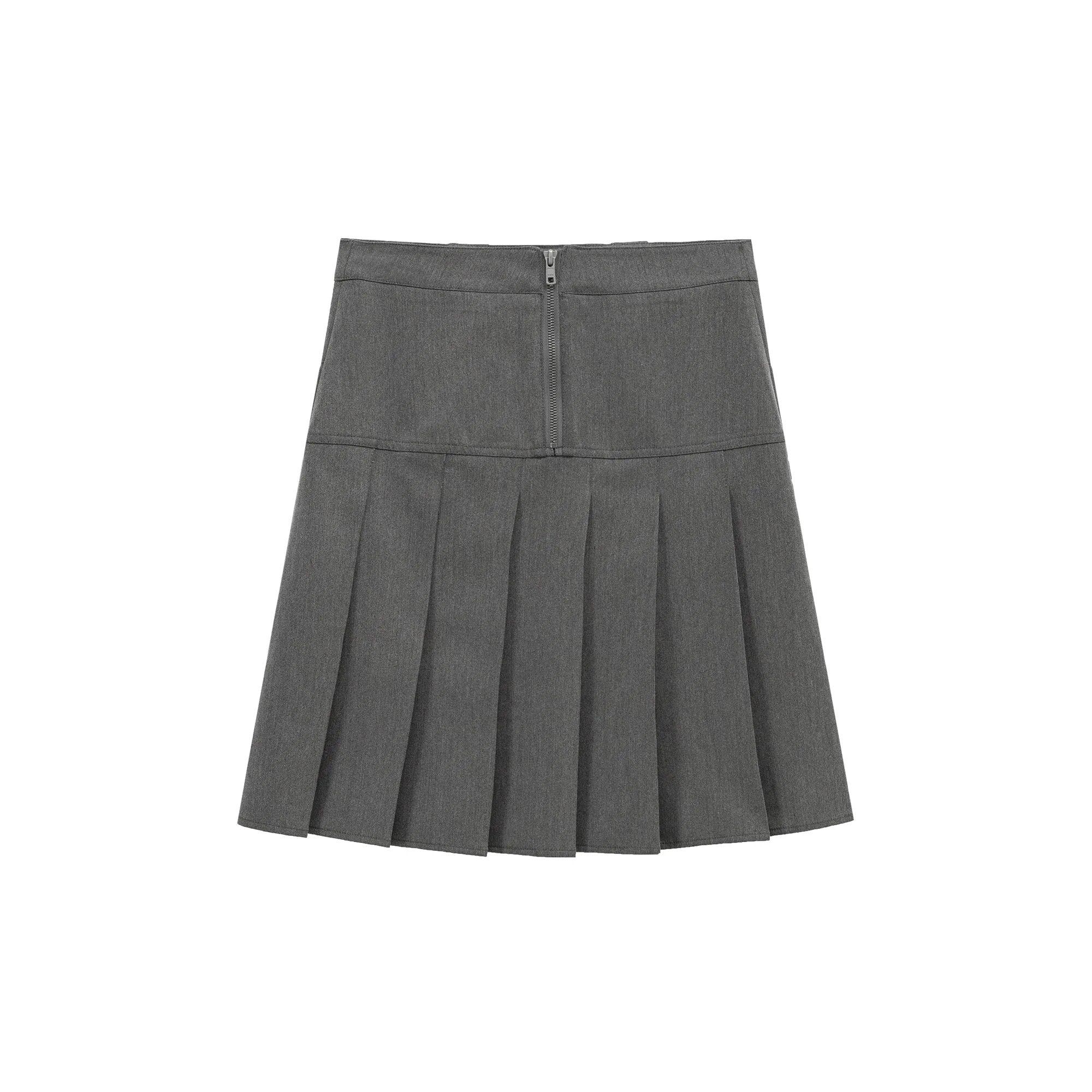 Logo Embroidered Pleated Skirt