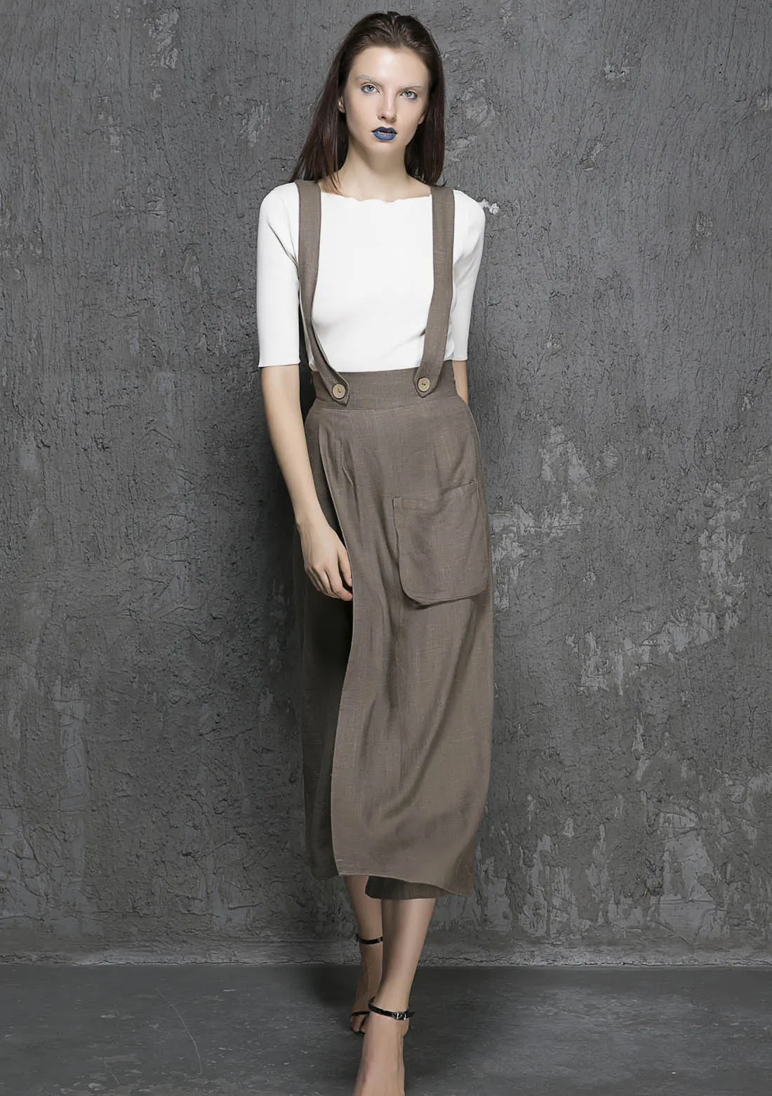 Long Suspender Pant Supender Dress Pant(1328)