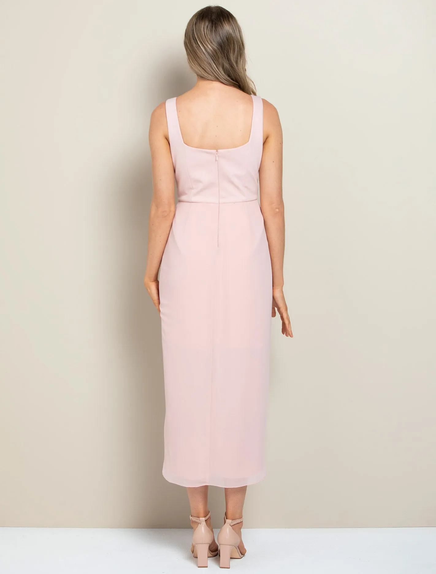 Lottie Square Neck 2 In 1 Midi Dress