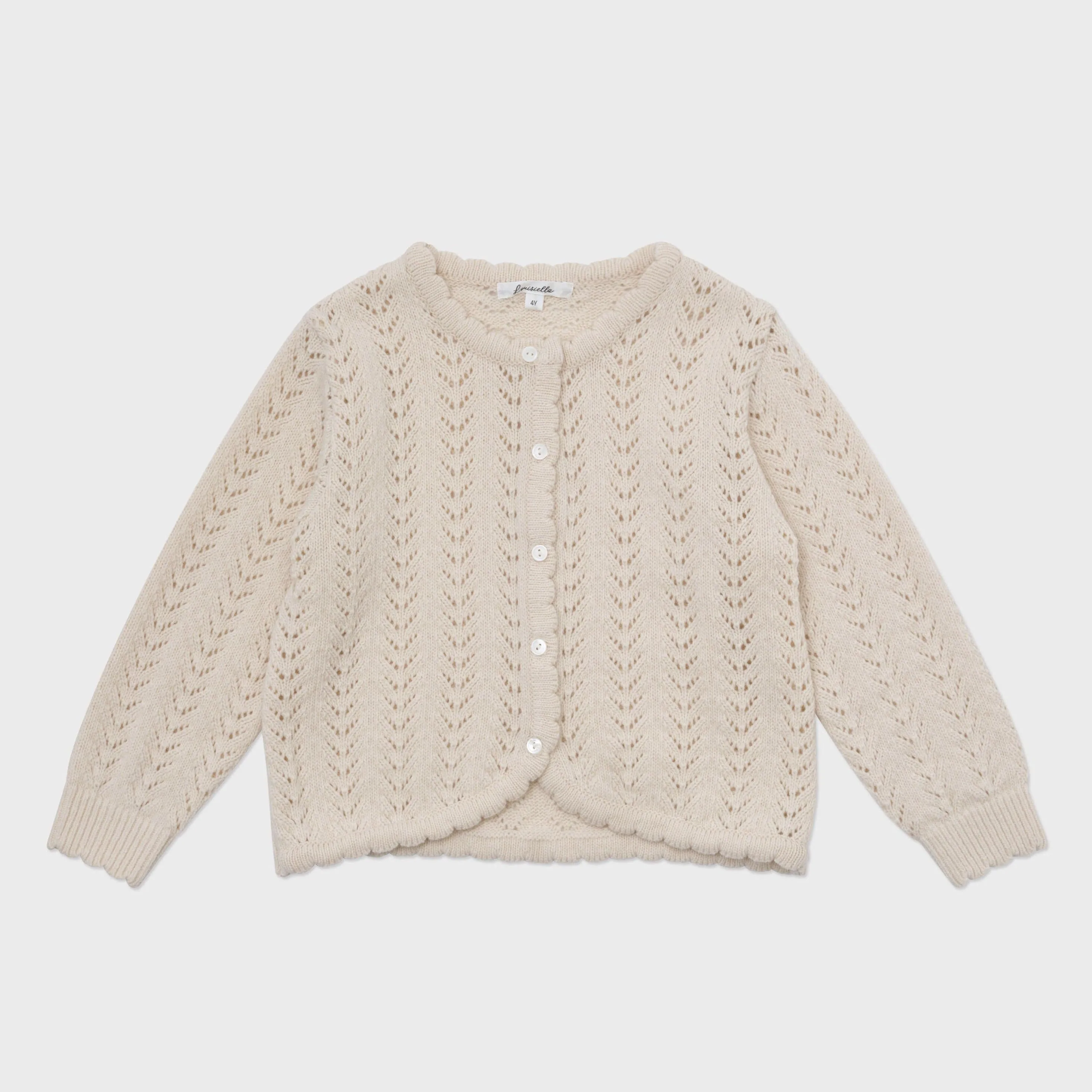 Louisiella Rustinal Knit Cardigan-Cream