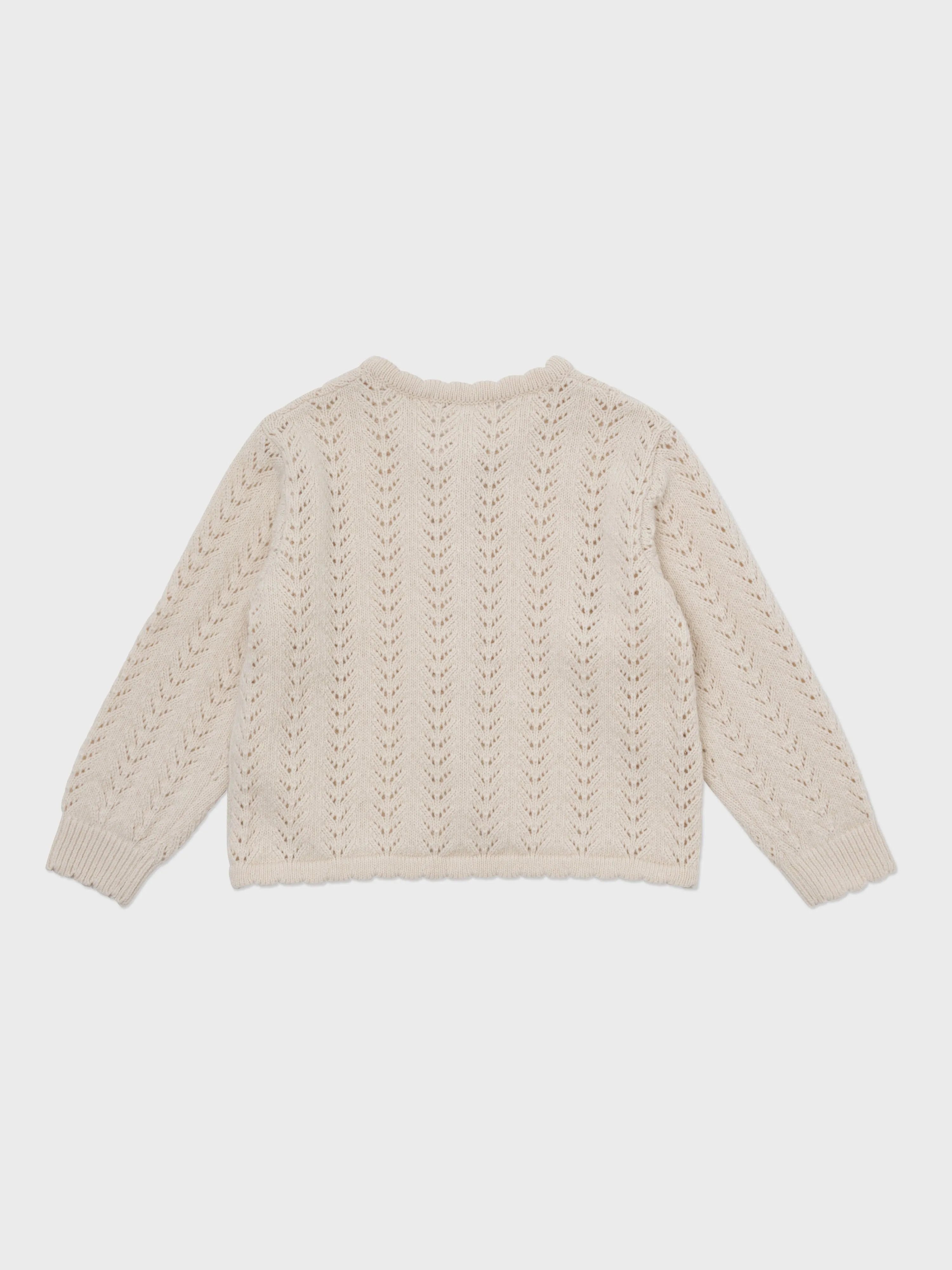 Louisiella Rustinal Knit Cardigan-Cream