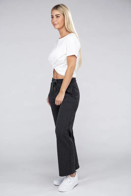 Lounge Wide Pants with Drawstrings