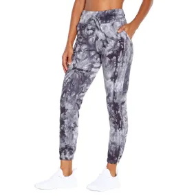 Marica Women's Maxine Marble Print Cotton Blend Athletic Pants Joggers