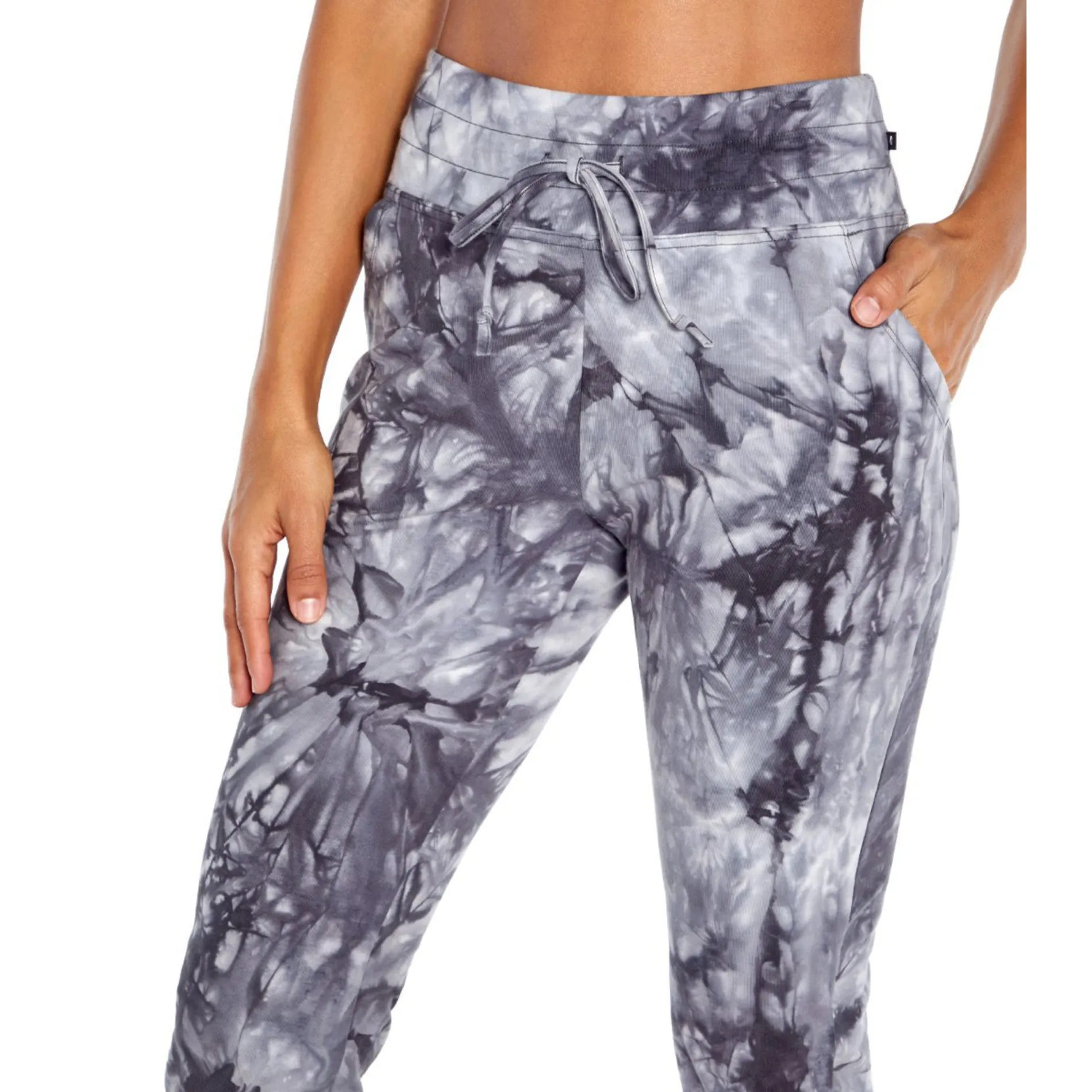 Marica Women's Maxine Marble Print Cotton Blend Athletic Pants Joggers