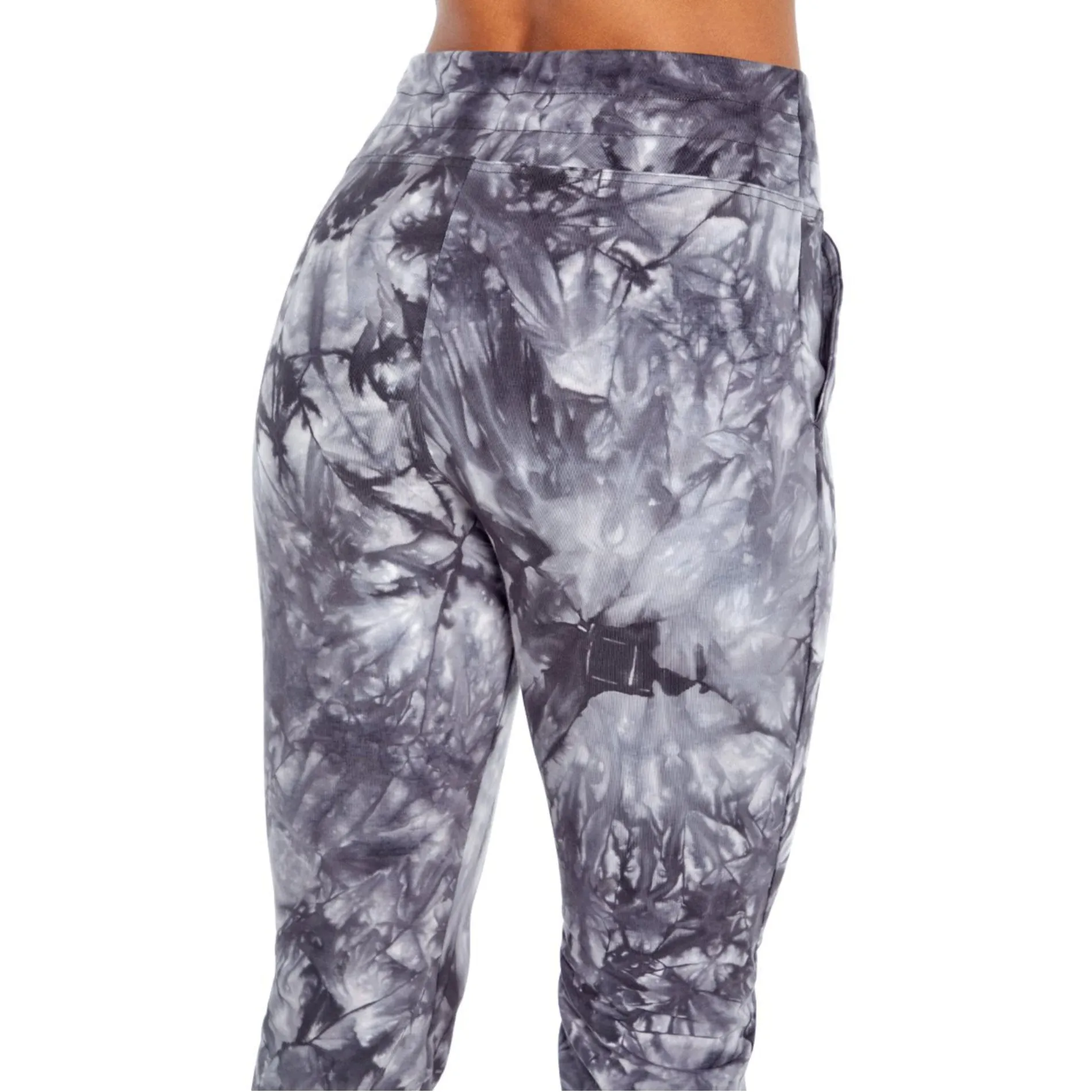 Marica Women's Maxine Marble Print Cotton Blend Athletic Pants Joggers