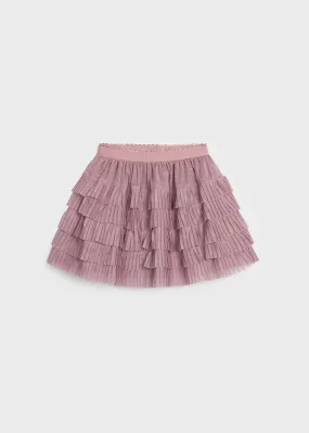 Mayoral 4902 017 - Rose Pleated Tulle Skirt