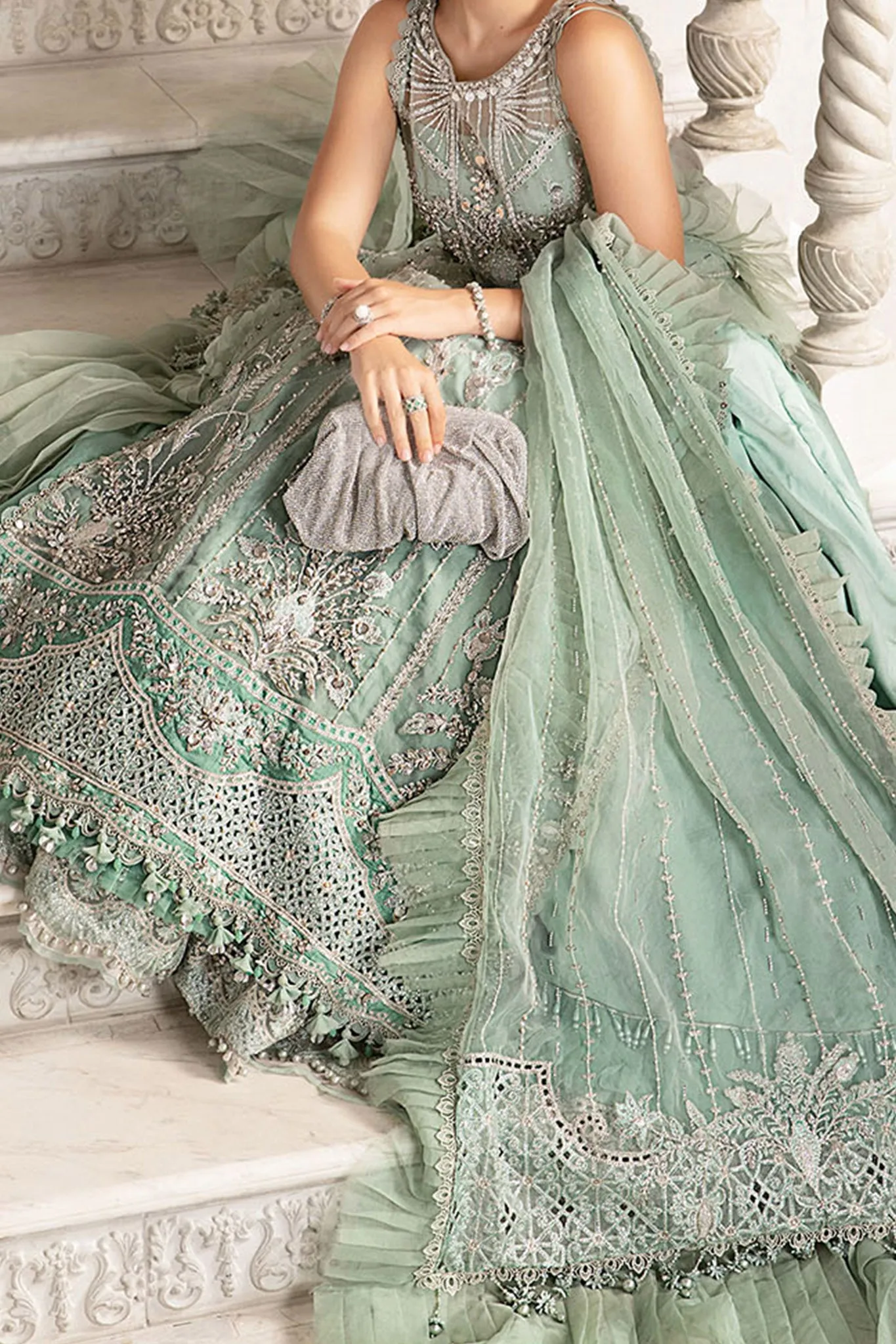 Mbroidered By Maria B Unstitched 3 Piece Luxury Formals Eid Edition Collection'2024-BD-2803