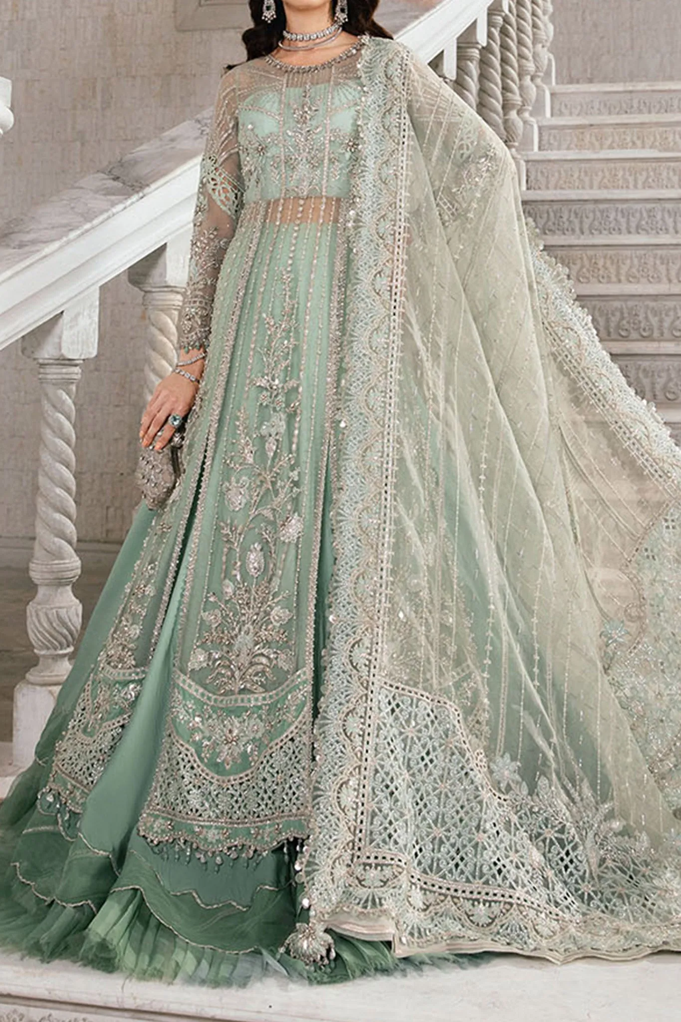 Mbroidered By Maria B Unstitched 3 Piece Luxury Formals Eid Edition Collection'2024-BD-2803