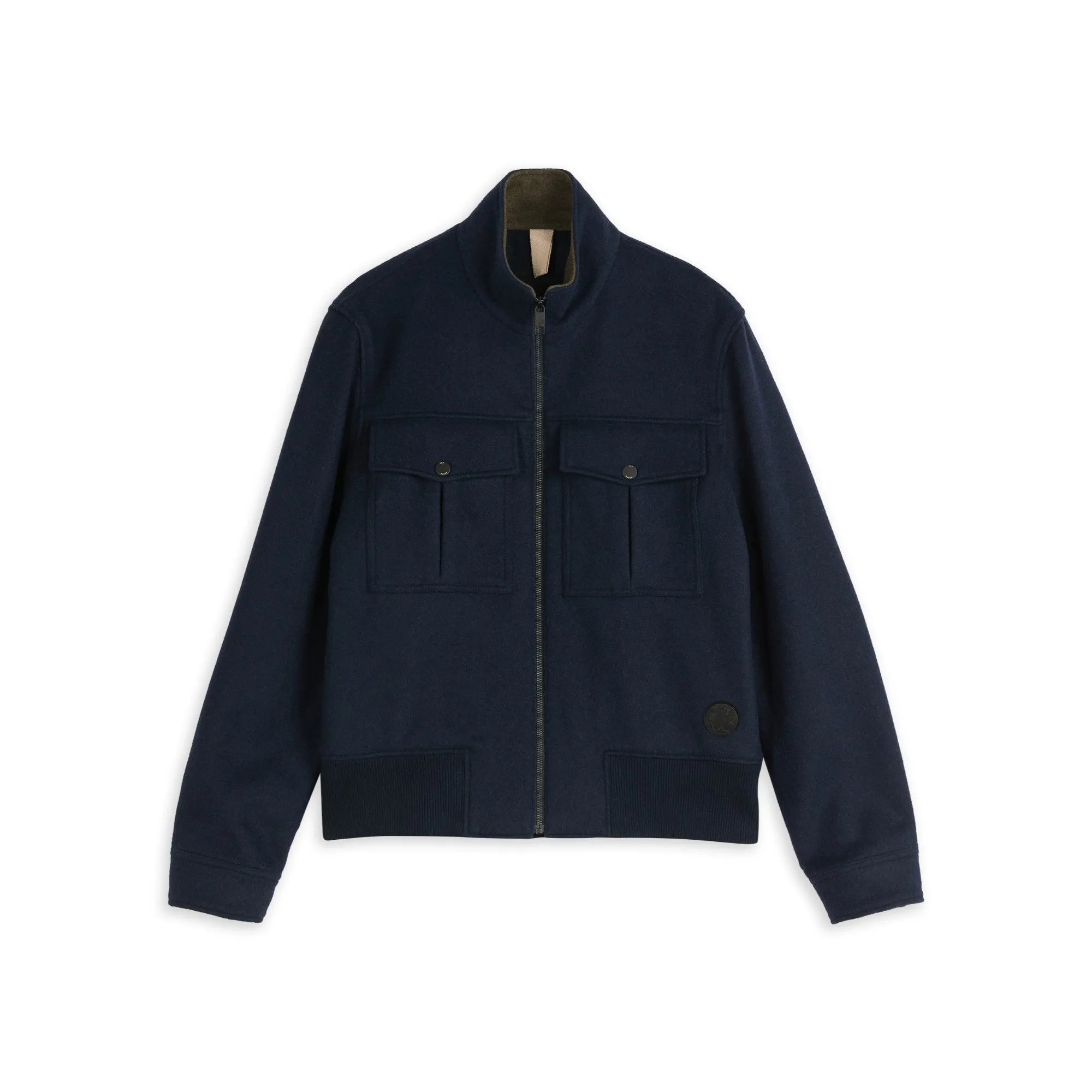 Men Mmo-Avalan-Funnel Neck Bomber Jacket - Navy