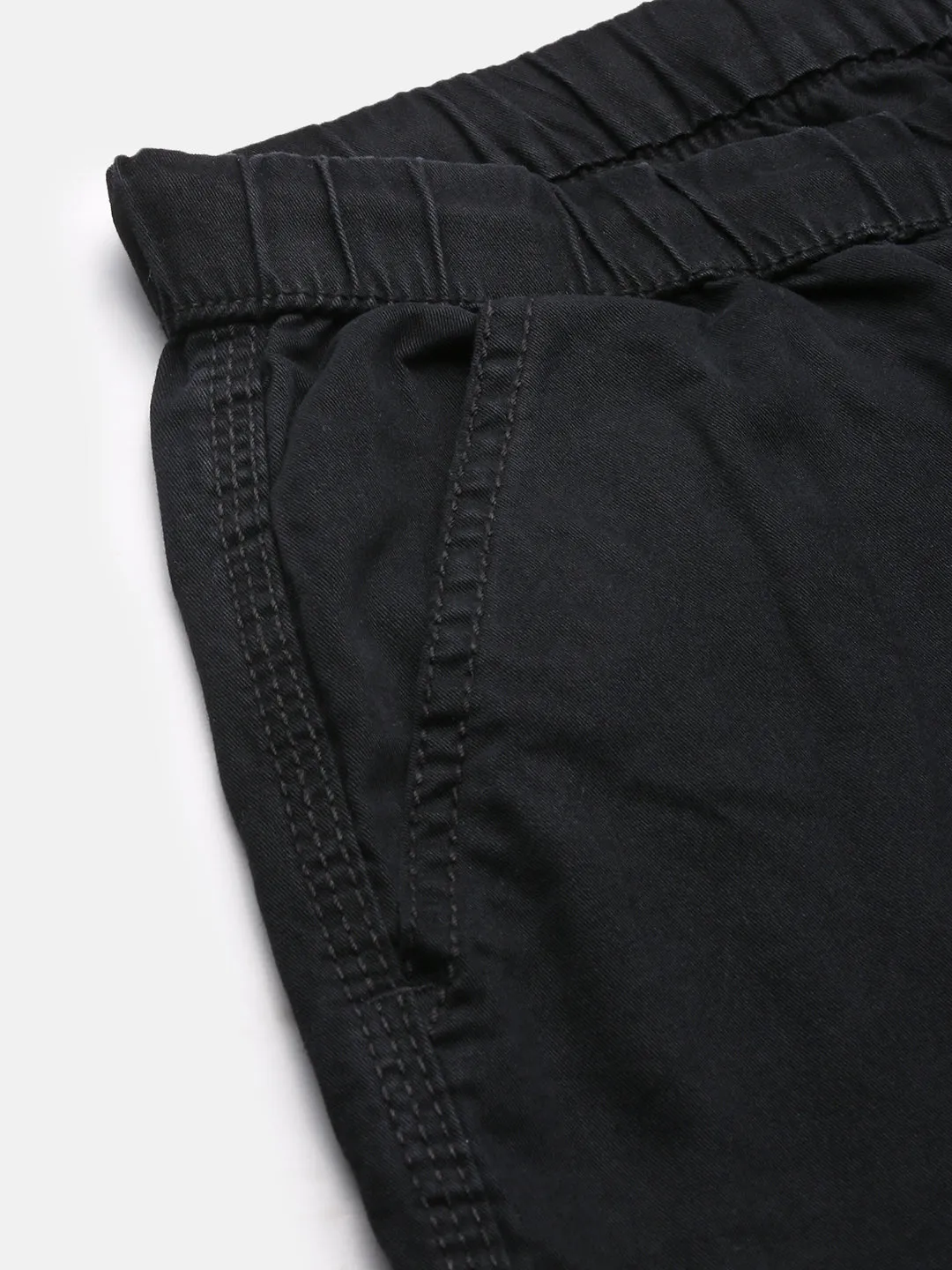 Men Solid Black Joggers