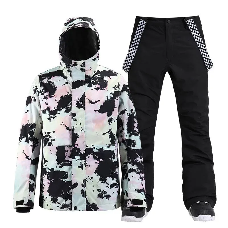 Men's SMN Winter Urban Practical Freestyle Ski Snowboard Jacket & Pants Set