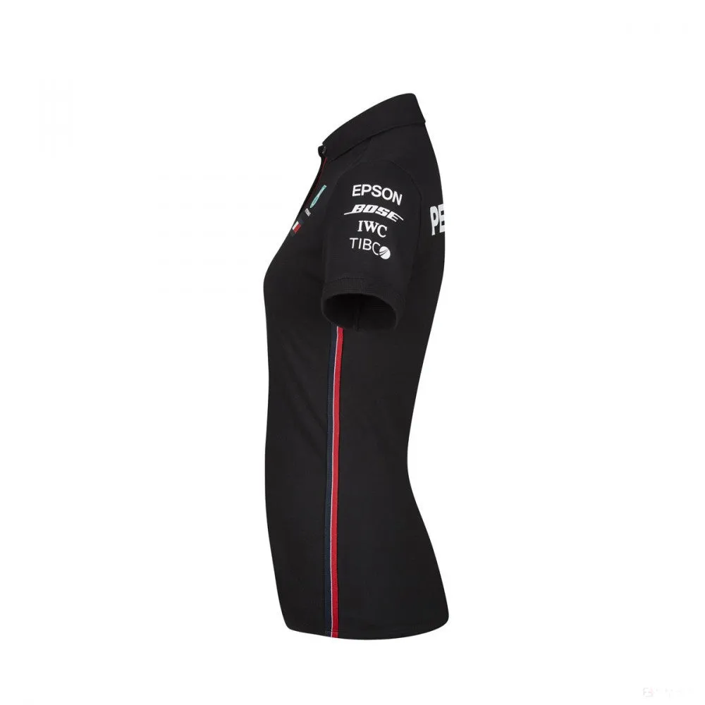 Mercedes Womens Polo, Team, Black, 2019