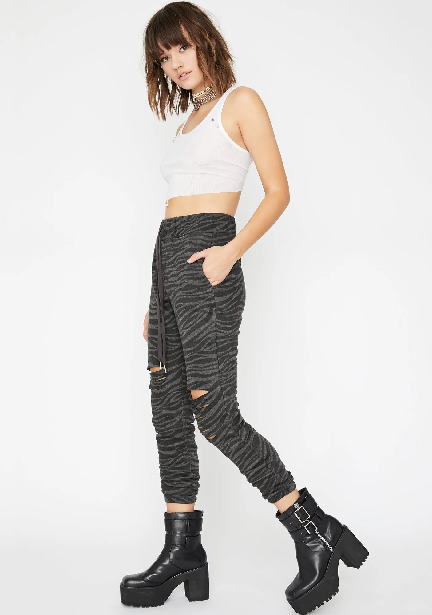 Mighty Jungle Zebra Joggers